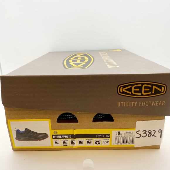 KEEN Womens Utility Minneapolis Work Shoe Sneaker Size 10 Black Blue NIB - Picture 14 of 14
